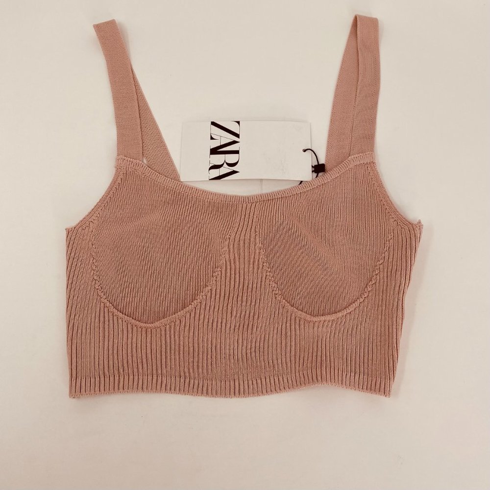 NEW Zara Stretch Bralette – Blush – Size Small